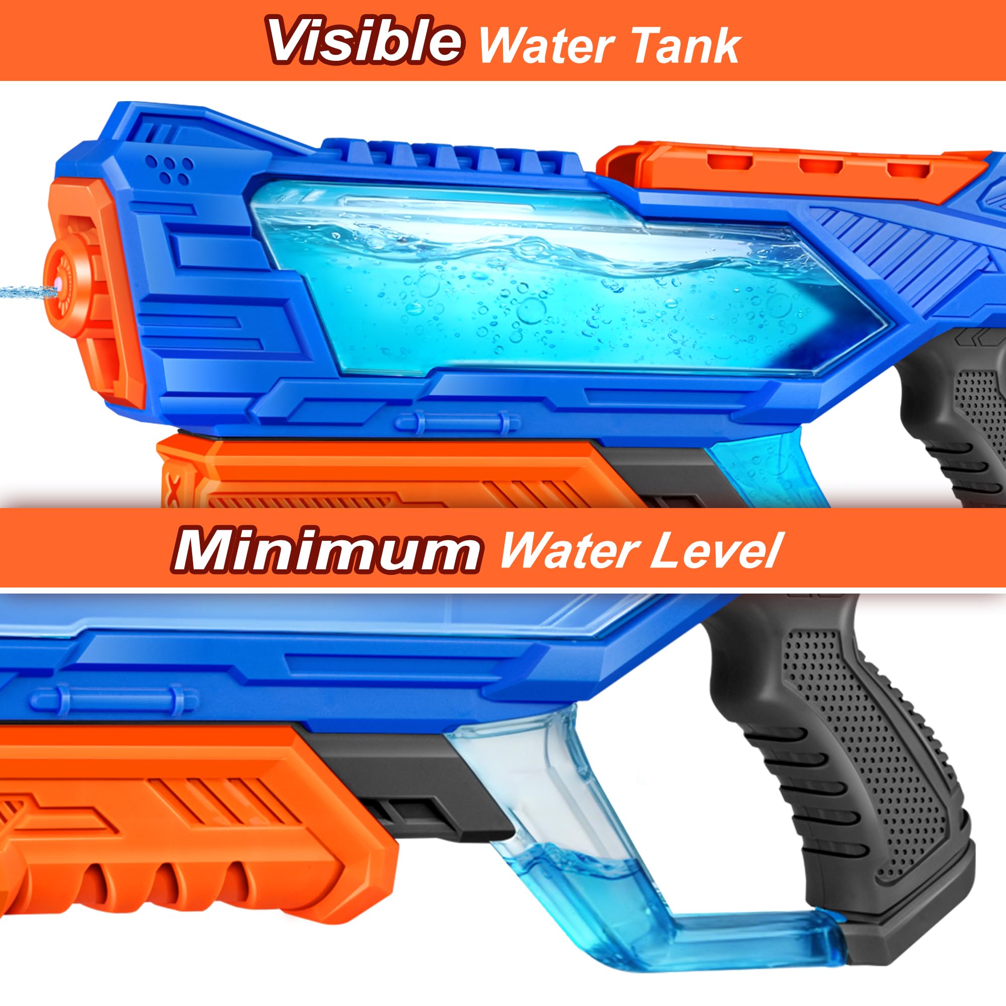 Quanquer 3 Pistole a Spruzzo Da 1000 Ml Con Lunga Portata Per Bambini E Adulti, Pistola Per Acqua a Ricarica Veloce Portata 32 Piedi, Regalo Estivo Ideale Per Piscina, Spiaggia E Battaglie D’acqua