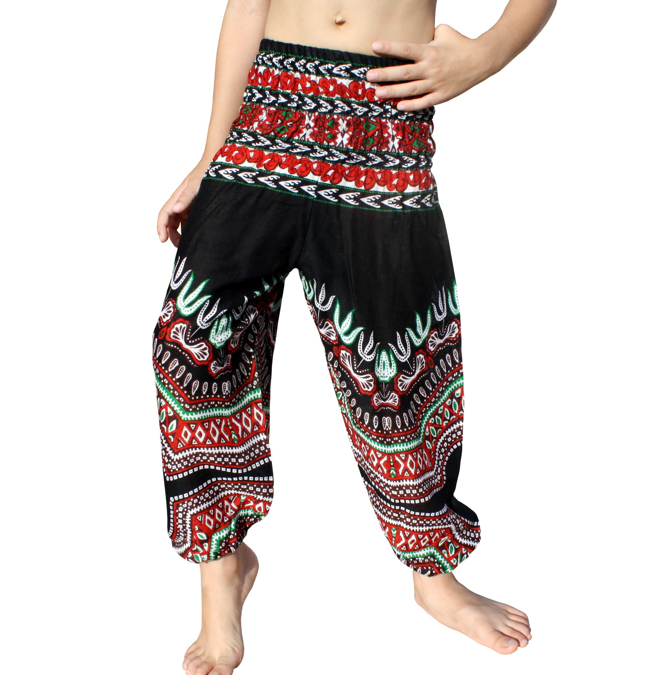 Full Funk Rayon Smock Waist Child Lounging Comfortable Elephant Aladdin Pants