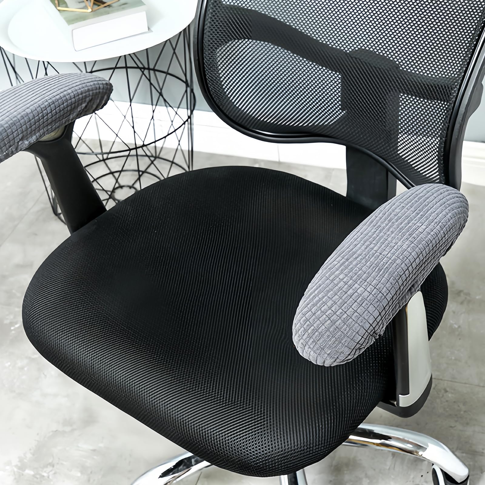 Housses D'accoudoirs Amovibles En Polyester - Lot De 2, Universelles Pour Chaises De Bureau Et Fauteuils