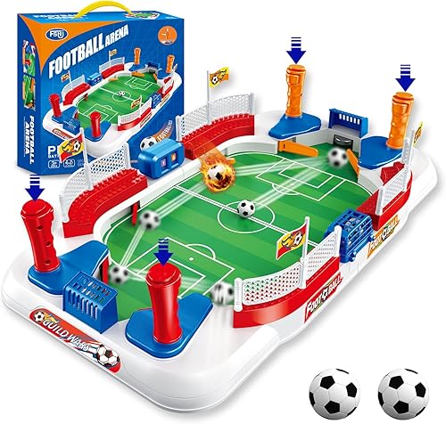 Juego de mesa de fútbol para niños mini juego de mesa de futbolín, regalo para niños de 3, 4, 5, 6, 7, 8 a 12 años, juguetes deportivos de fútbol