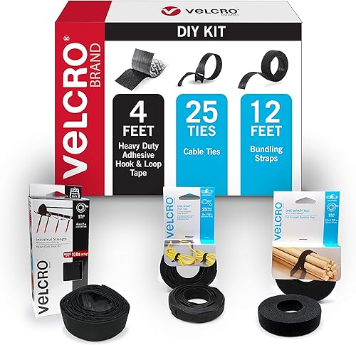 VELCRO Brand Kit de bricolaje para el hogar, mediano, organiza cocinas, garaje o cobertizo, no requiere tornillos ni herramientas para clavos, color