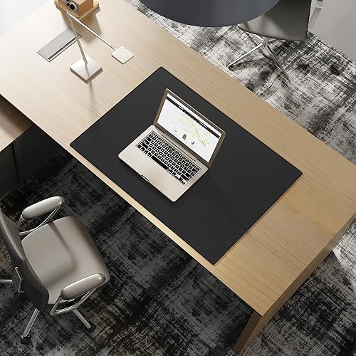 Miniatura 4 de Cacoy Almohadilla de escritorio de cuero, alfombrilla de mouse extendida para juegos, XL grande de 47.2 x 15.7 pulgadas, alfombrilla de escritorio