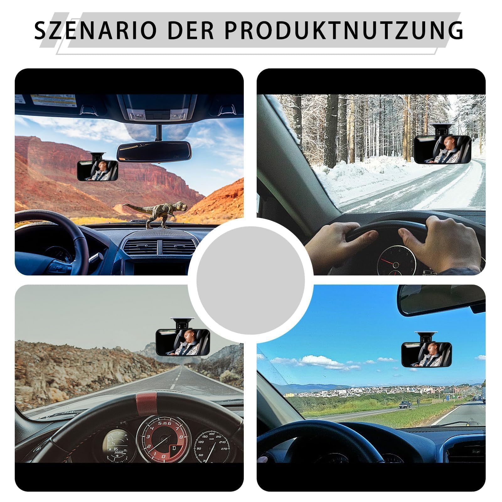 3-częściowy zestaw lusterek samochodowych dla dzieci na tylne siedzenie, lusterko samochodowe dla dzieci na tylne siedzenie z klamerkami i przyssawkami, piękne, trwałe, z dużym polem widzenia i łatwe
