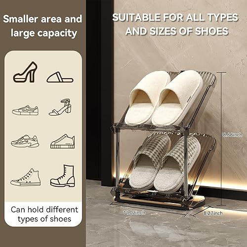 Miniatura 2 de YYW Zapatero estrecho vertical, zapatero para entrada, organizador de almacenamiento de zapatos para espacios pequeños, estante de zapatos delgado