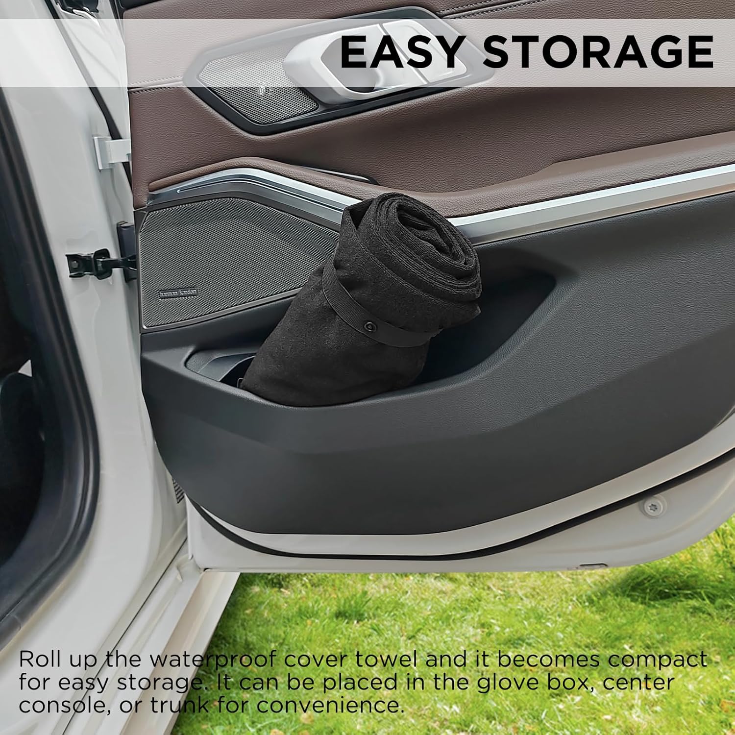 Waterproof Seat Cover Towel, 2PCS Premium Sweat Carseat Protector, Perfect for Universal Anti-Slip Car Truck SUV Seat, Great for Surfing Yoga Gym Workout, Black