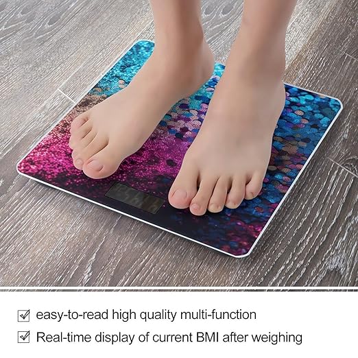 Báscula Digital Brillante con Purpurina para Peso Corporal y Mascotas miniatura 5