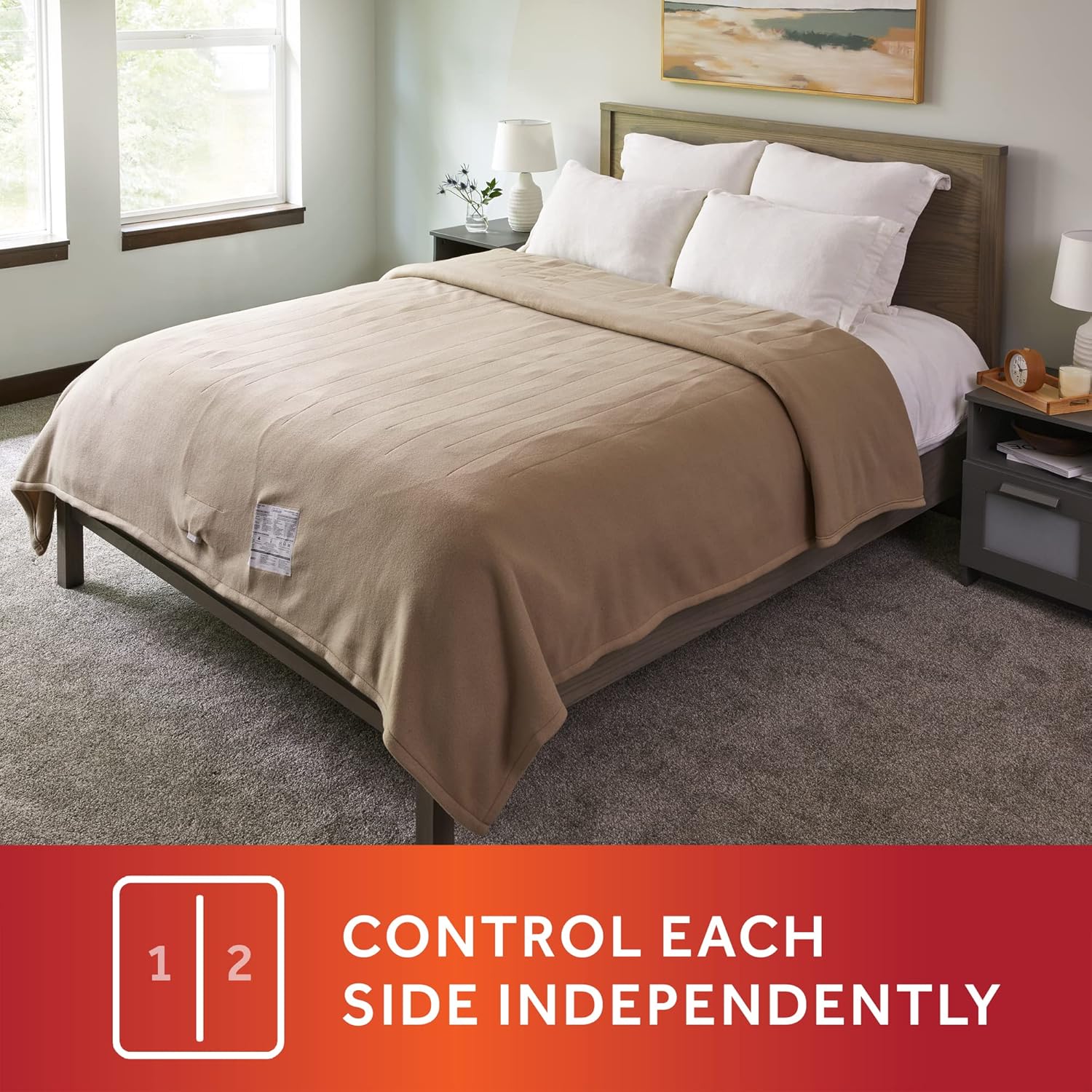 Sunbeam Royal Ultra Mushroom Heated Blanket - King : Home & Kitchen