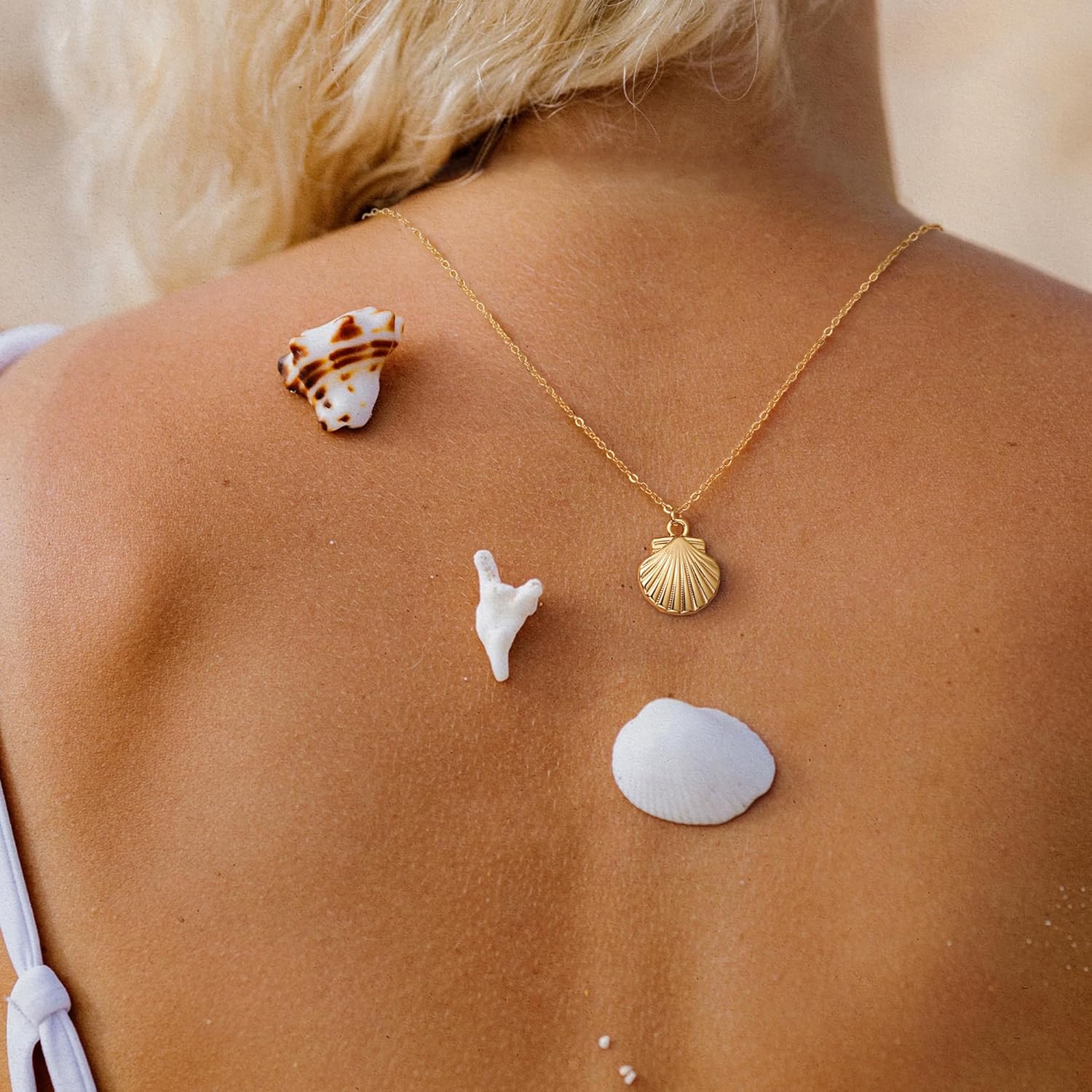 MYEARS Women Gold Necklace Pendant 14K Simple Dainty Chain Everyday Summer Beach Jewelry - Image 2