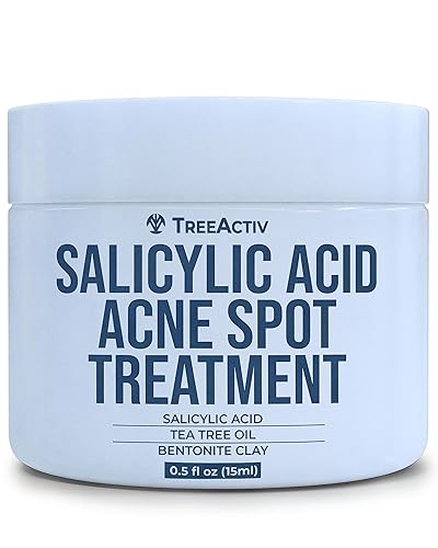 TreeActiv Tratamiento invisible para manchas para el acné, más de 150 tratamientos, ácido salicílico y aceite de árbol de té, tratamiento que no se