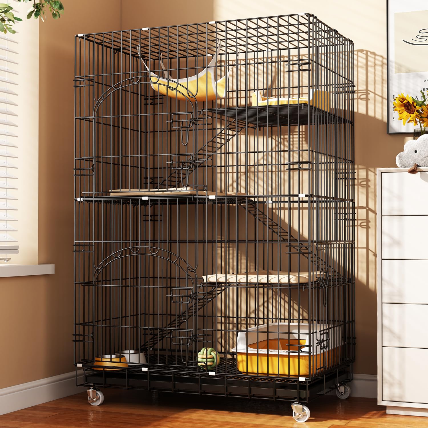 Amazon.co.jp: Athvcht 猫ケージ 猫用ケージ猫ハウス 室内用猫のゲージ