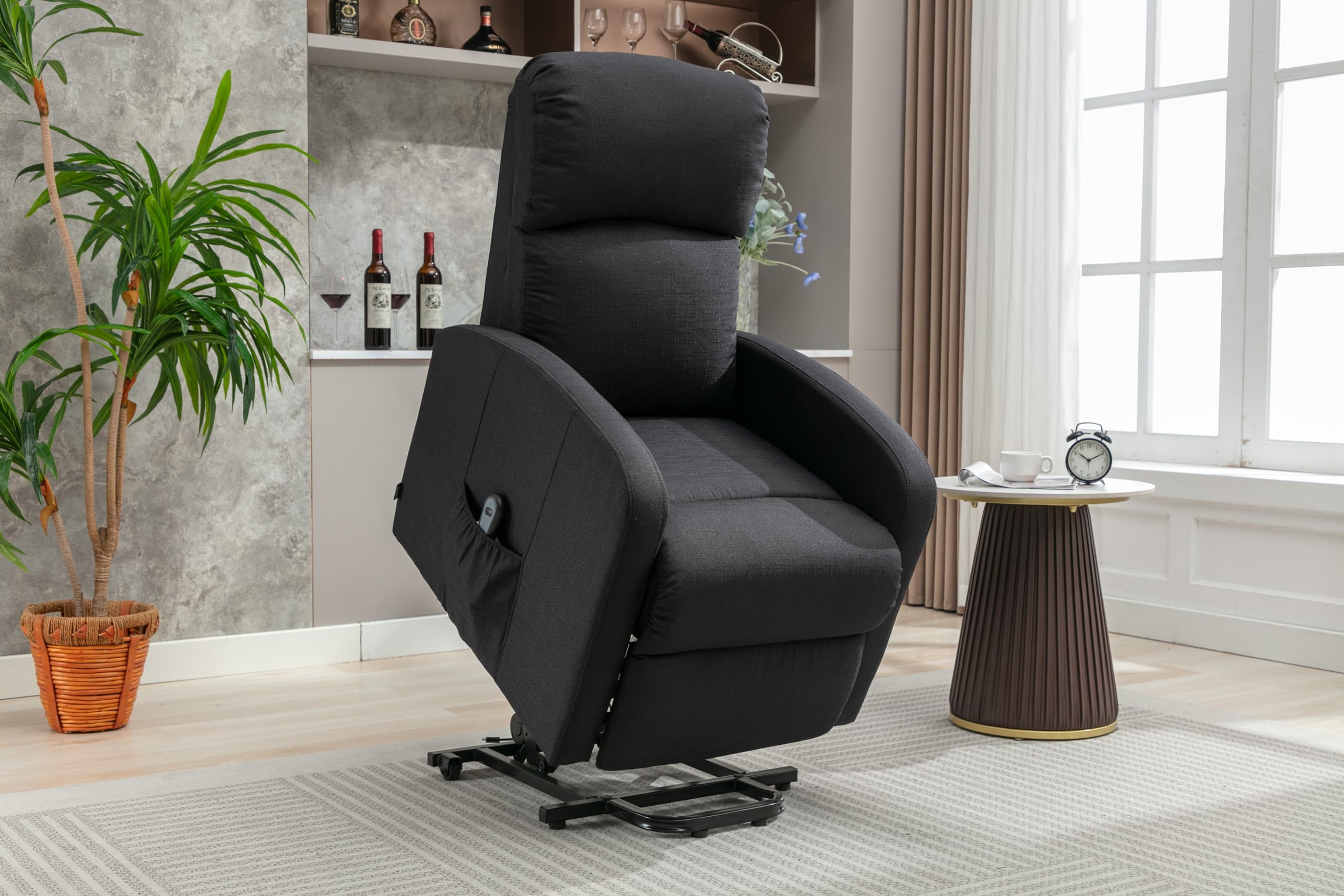 Astan Hogar Sillón Relax con Función Auto-Ayuda (Levanta Personas), Reclinación Eléctrica, Tapizado en Tela, Modelo Premium Plus AH-AR30630NG