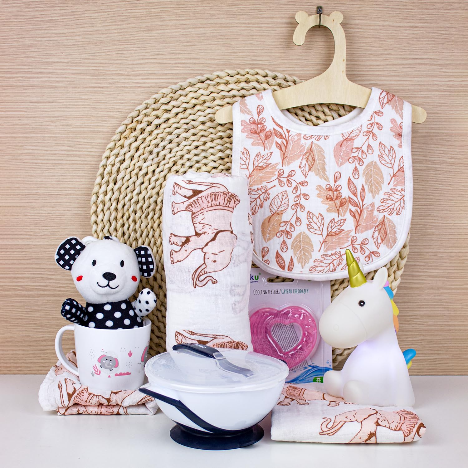 Cestino Regalo Neonato Kelzia | Vestiti In Cotone, Pannolini, Salviette E Accessori | Unisex | Ipoallergenico - Foto 4