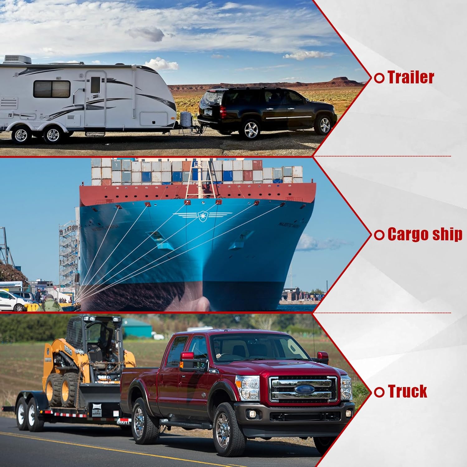 8 Pack Recessed D-Ring Tie Down Anchors with Washers and Mounting Hardware (6000lb Capacity) Suitable for Heavy Duty Floor Rope Anchor Tie Down Kit for Trailer Cargo Truck Flatbed Pickup or Deliveries