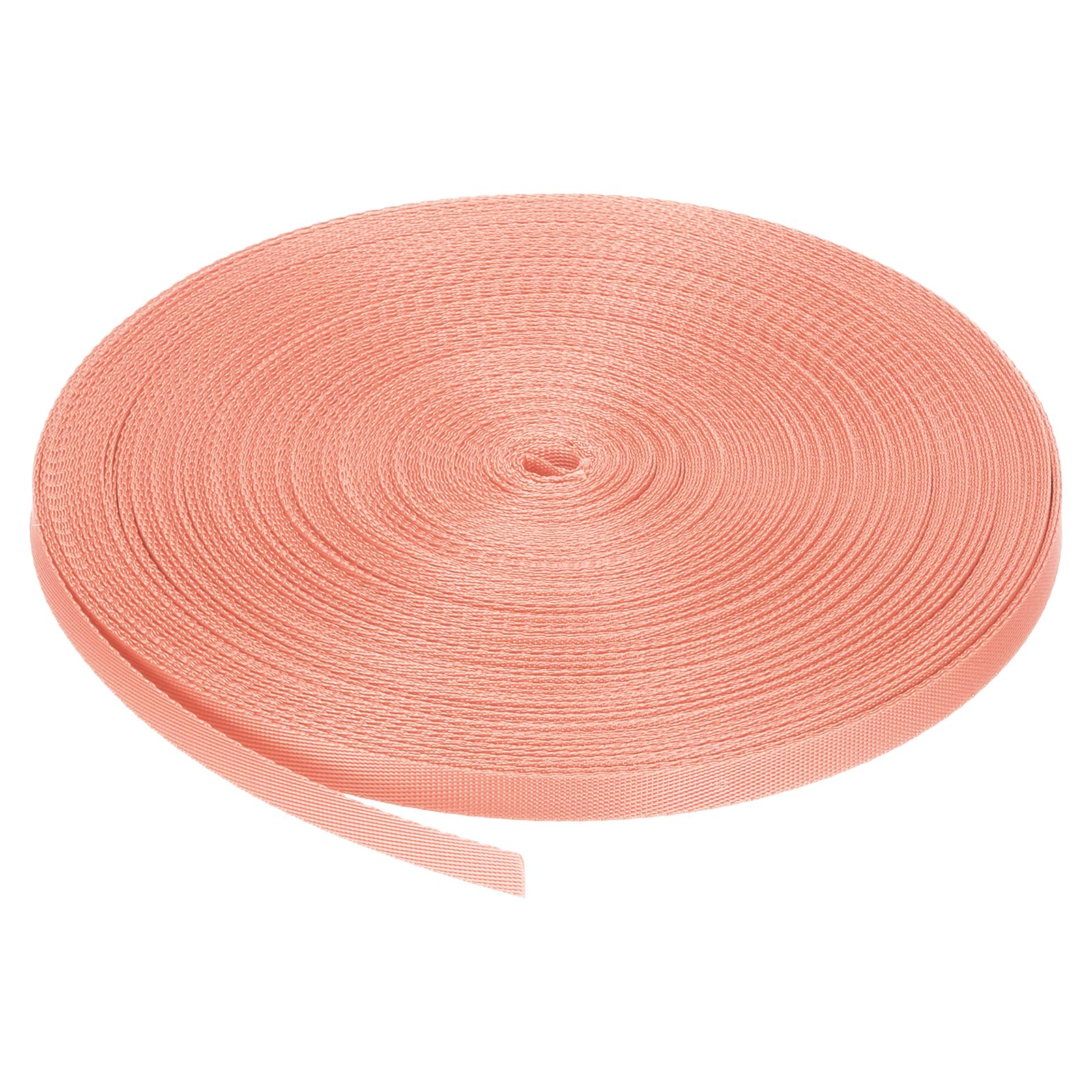 MECCANIXITY Nylon Webbing Strap Flat 3/8 Inch 50 Yards Lady Pink for Outdoor DIY Gear Repair, Backpack, Luggage-Rack, Crafts
