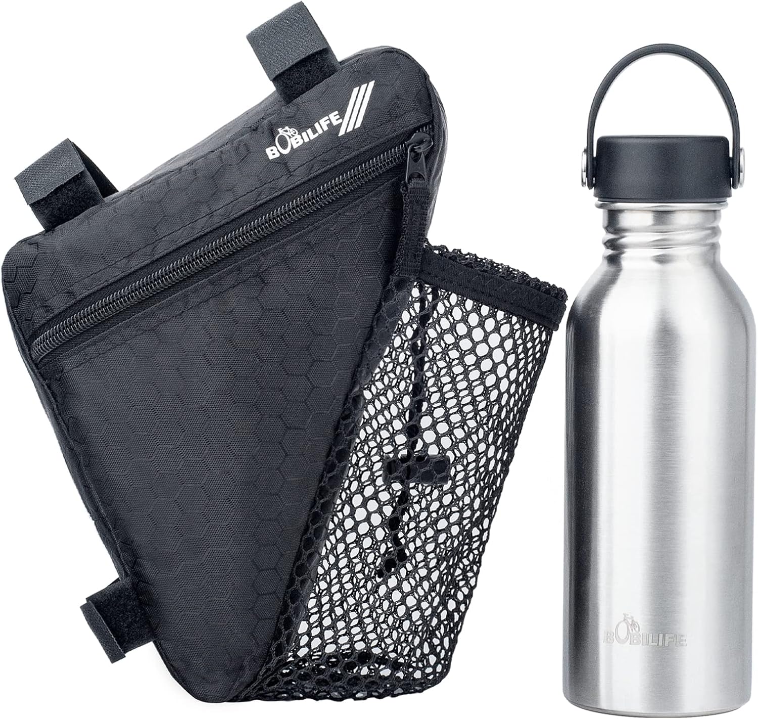 Bike Triangle Frame Bag - Bicycle Cycling Storage Triangle Top Tube Front Pouch Saddle Bag for Road and Mountain Bikes