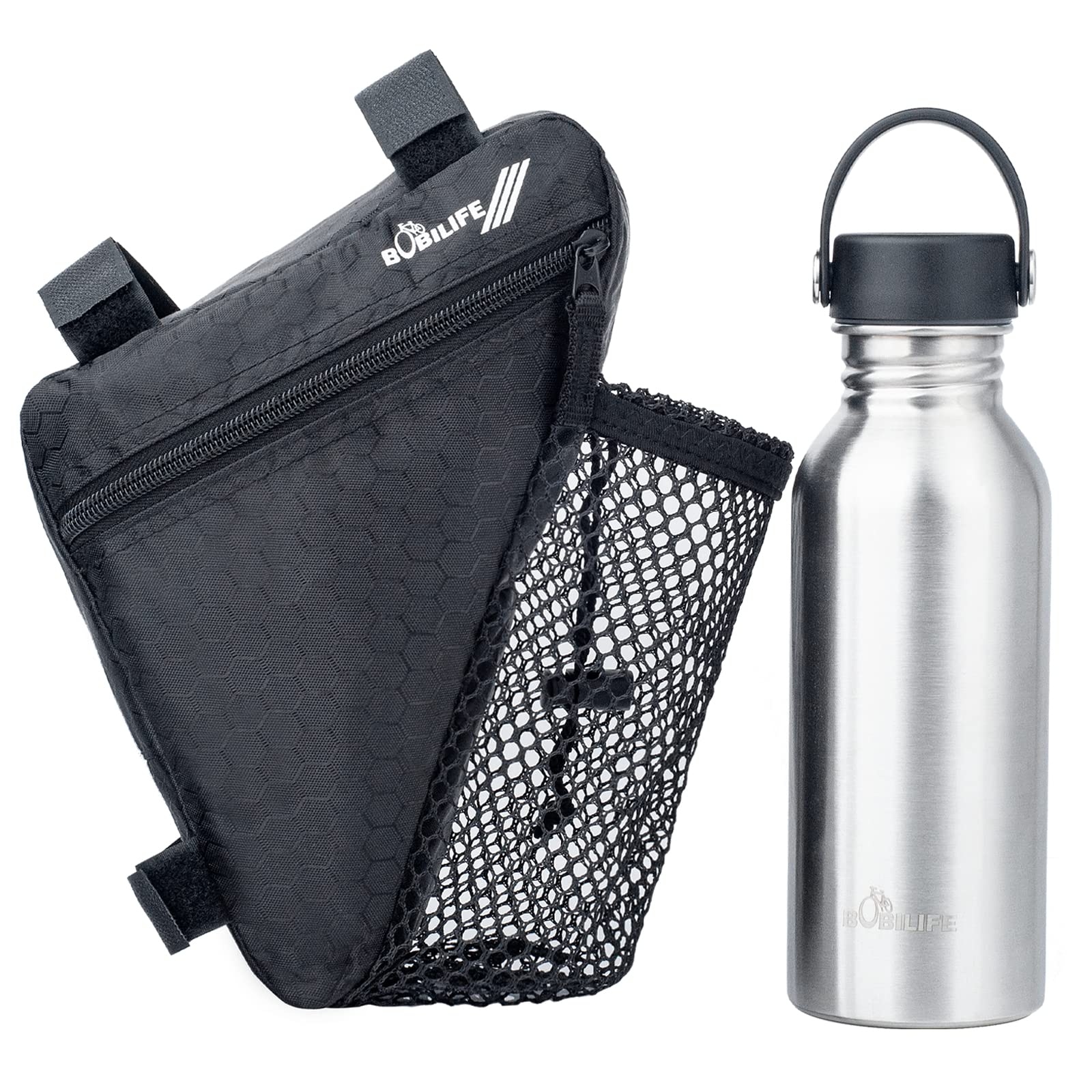 Bobilife Bike Frame Bag With Water Bottle Bicycle Cycling Triangle