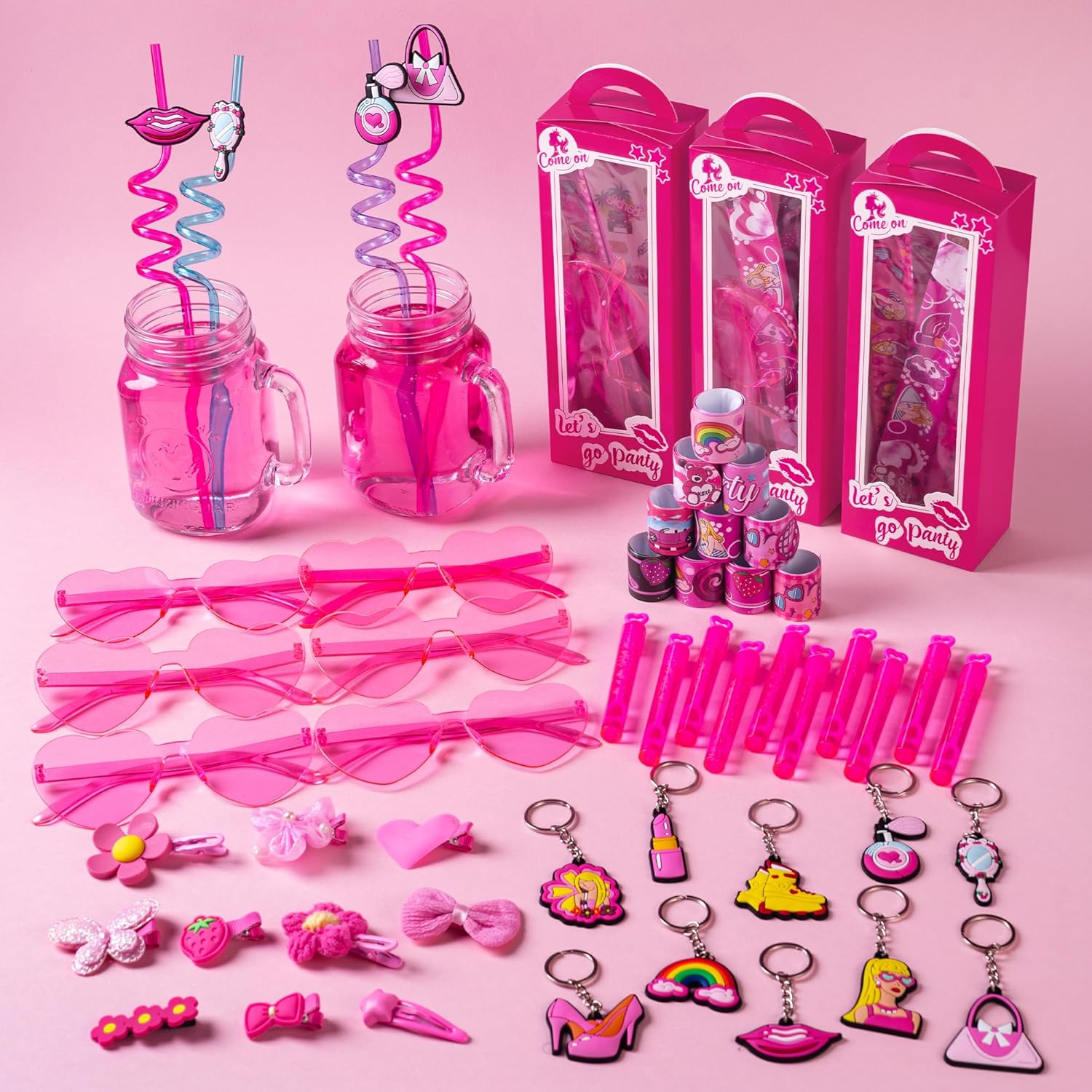 Pink Party Favors Princess Party Supplies Toy Gift Goodie Bag Stuffer Filler Makeup Party Decorations