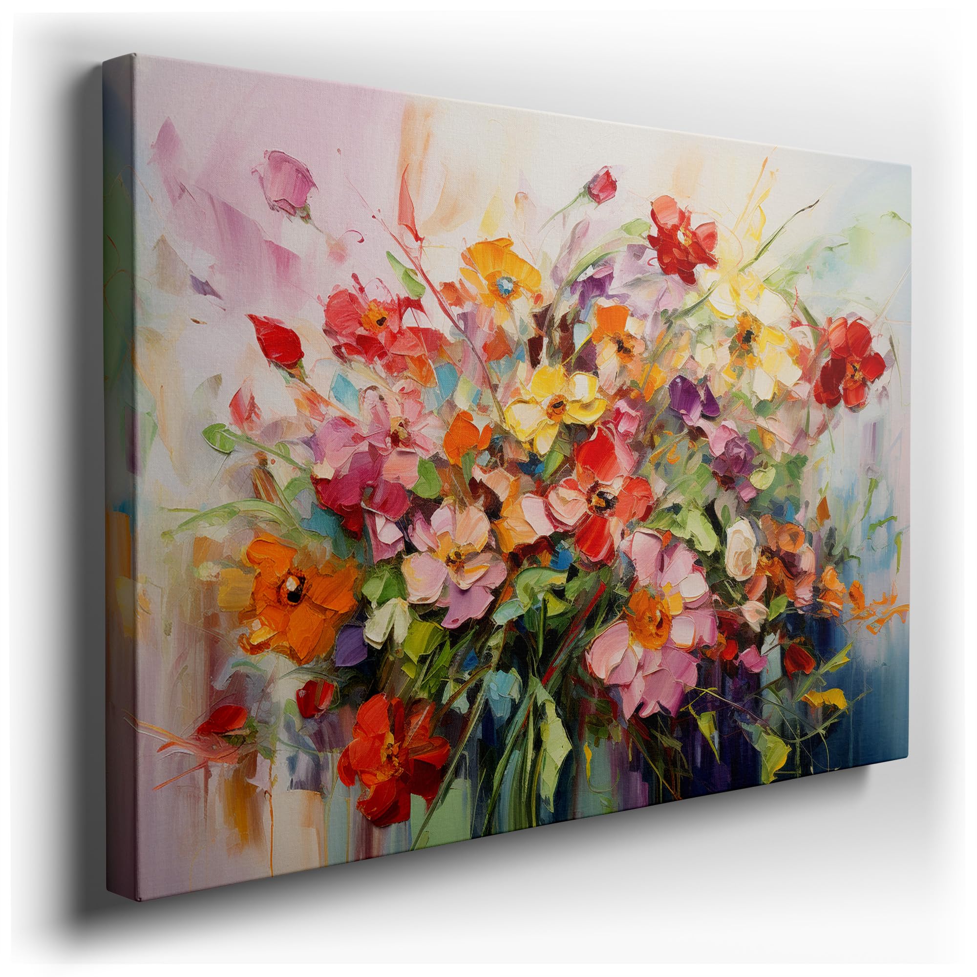 Art Wall: a Masterful Celebration Of Nature's Vivid Palette In a Riot Of Colors And Whimsical Flair. Interior Decor, Canvas Art Design, Art Apartment Decoration. Size: 69x46 cm (27x18 inch)