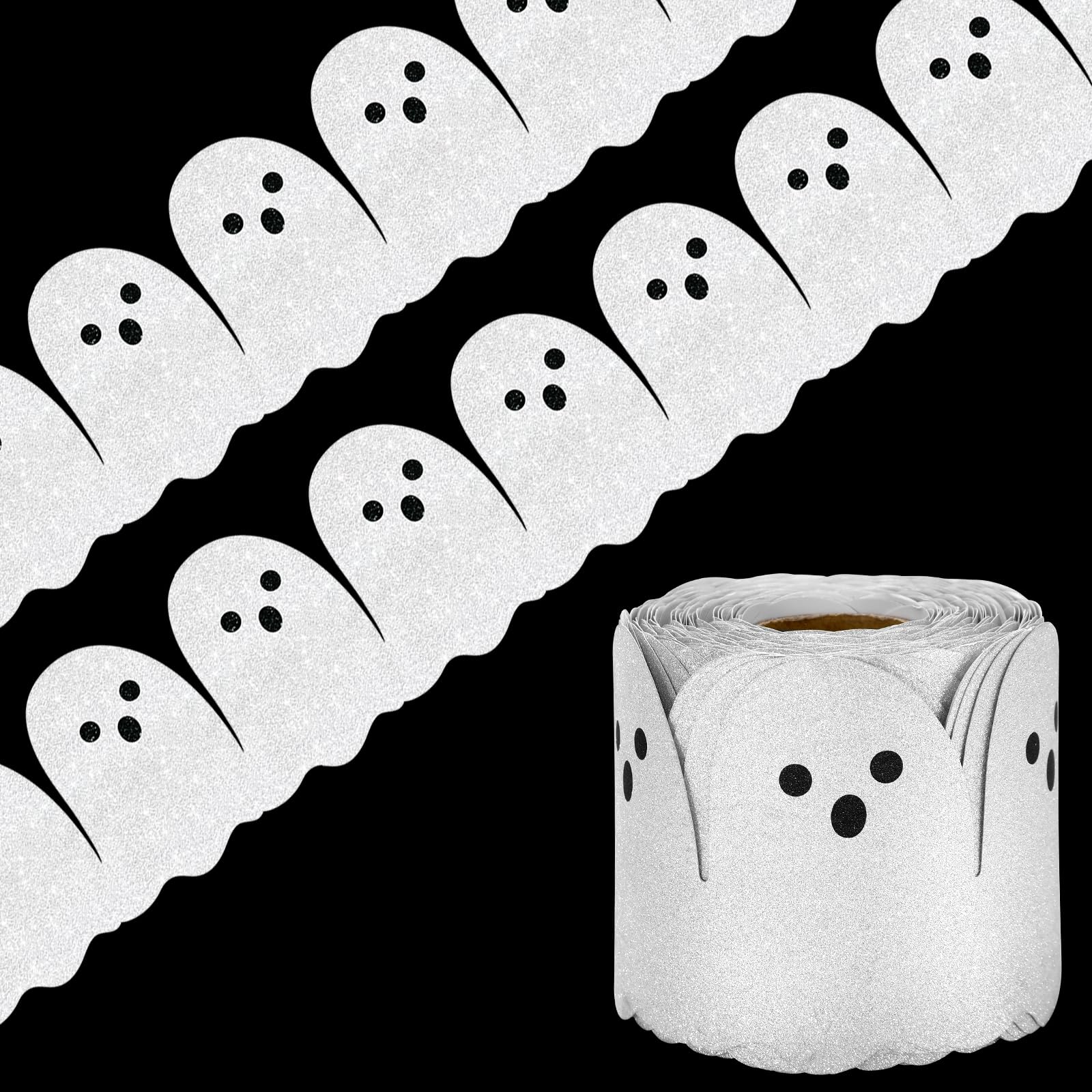 Bordure de tableau d'affichage Halloween blanche pour habiller vos murs de 20m