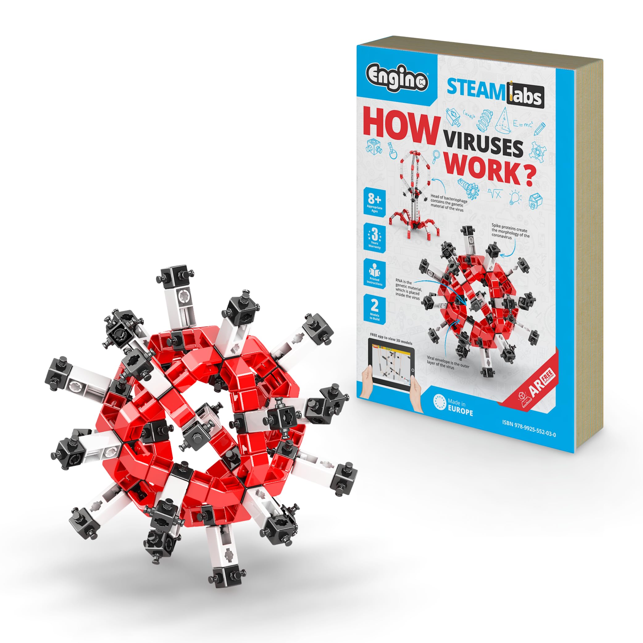 Engino How Viruses Work Building Set - STEAM LABS Toy Book - Ages 8+