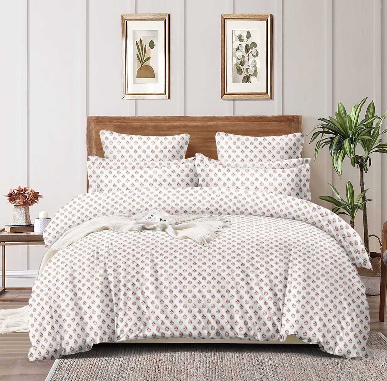 Mist Blue Duvet Cover - King Size, Reversible -32
