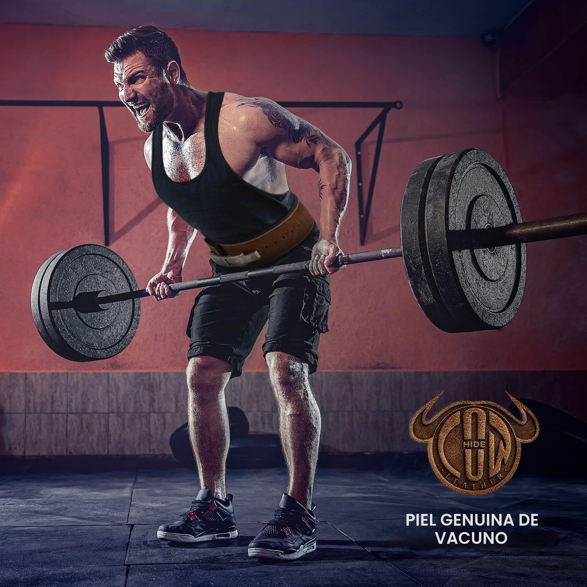 RDX 4” Gimnasio Cinturón Musculación Levantamiento de Pesas Powerlifting, Aprobado por IPL y USPA, Palanca Hebilla Soporte Lumbar Acolchado, Entrenamiento Peso Belt, Fitness Gym Ejercicio