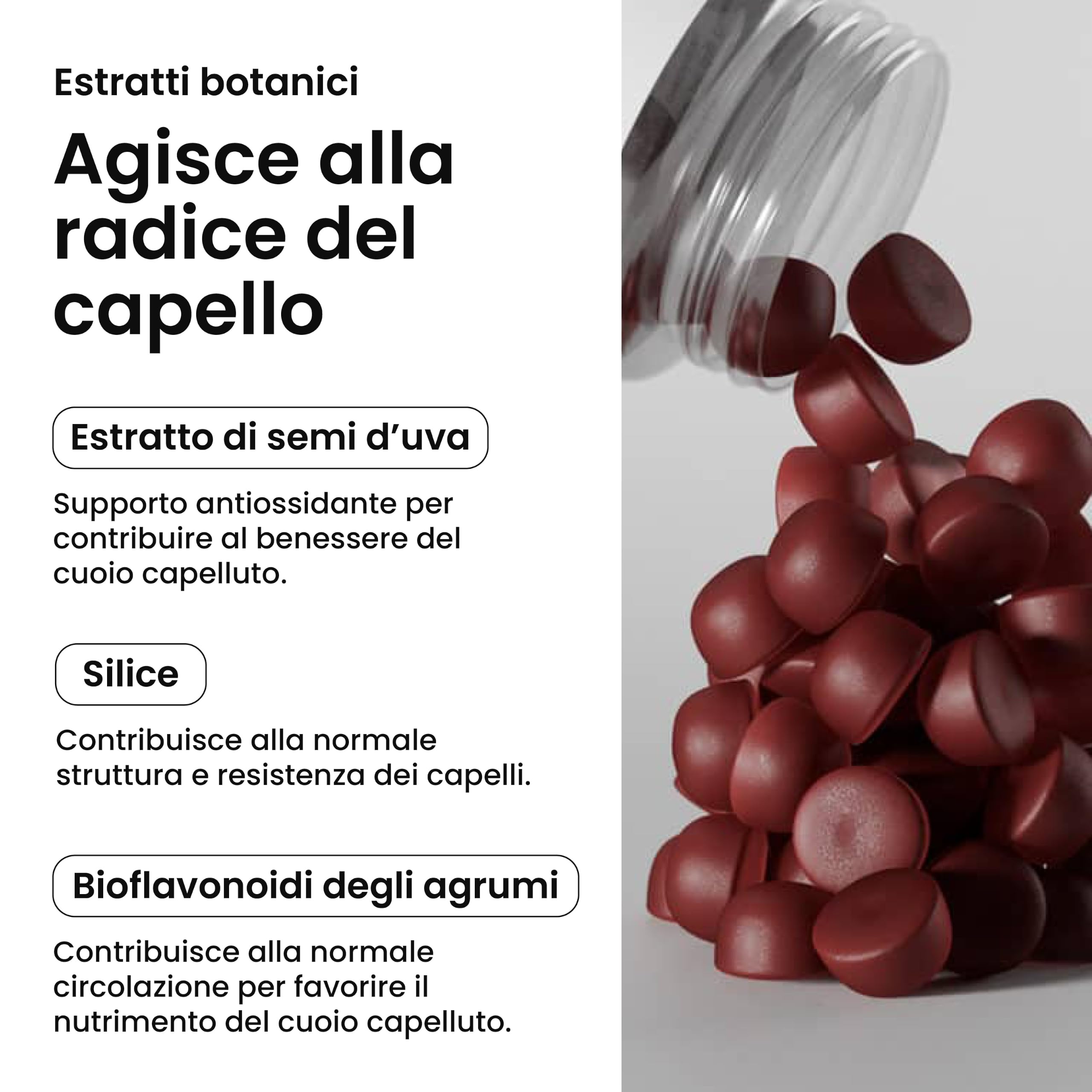 Orsetti Gommosi Capelli con Biotina 2500 mcg, Migliora la Crescita Capelli e Aiuta l'Anticaduta Capelli Donna, Hair Luxious® Orsetti Gommosi Capelli, Qualità Nordica Premium, 60 Gommose