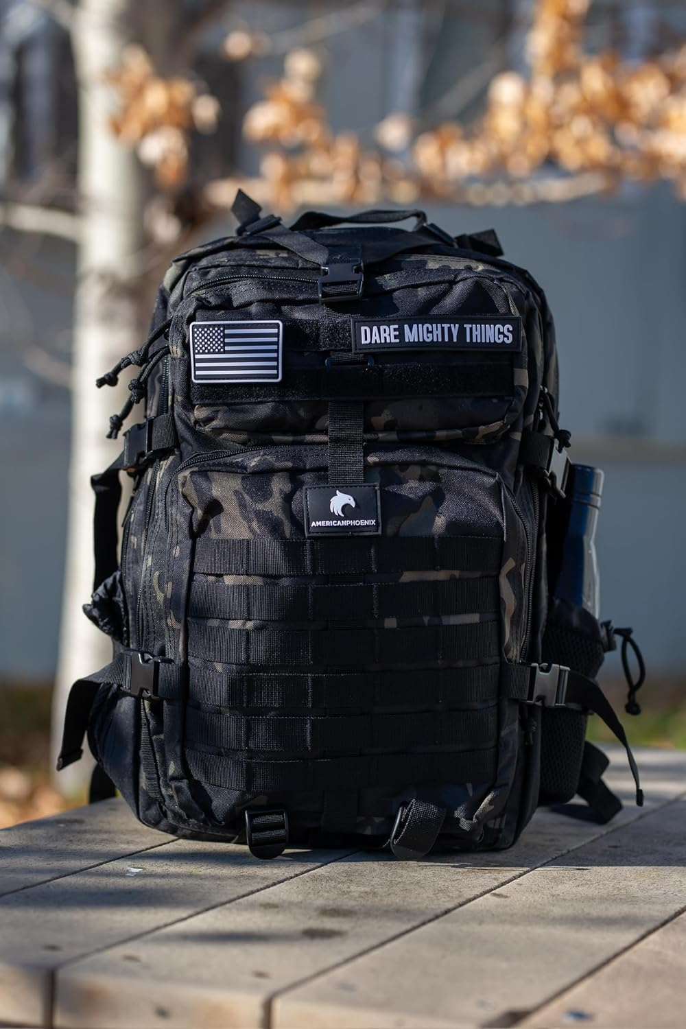 AMERICANPHOENIX 45L Elite Tactical Backpack | 3X Stronger Work & Military Backpack | Water Resistant and Heavy Duty | 3 Day MOLLE Bug Out Bag (Dark Forest) - Image 4