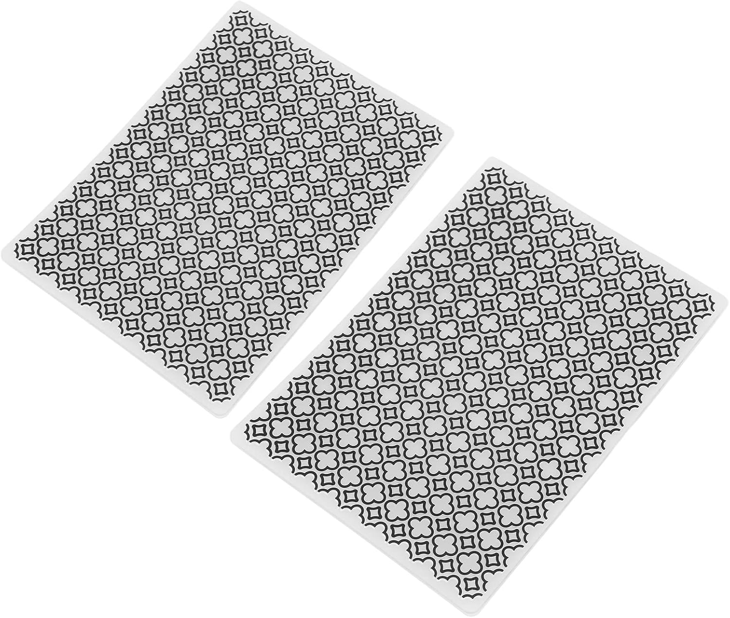 2 Pcs Embossing Folders Templates Plastic DIY Paper Craft Bump Embossing Stencils for Card Making Scrapbooking Invitations Envelopes 17.8 x 12.6cm