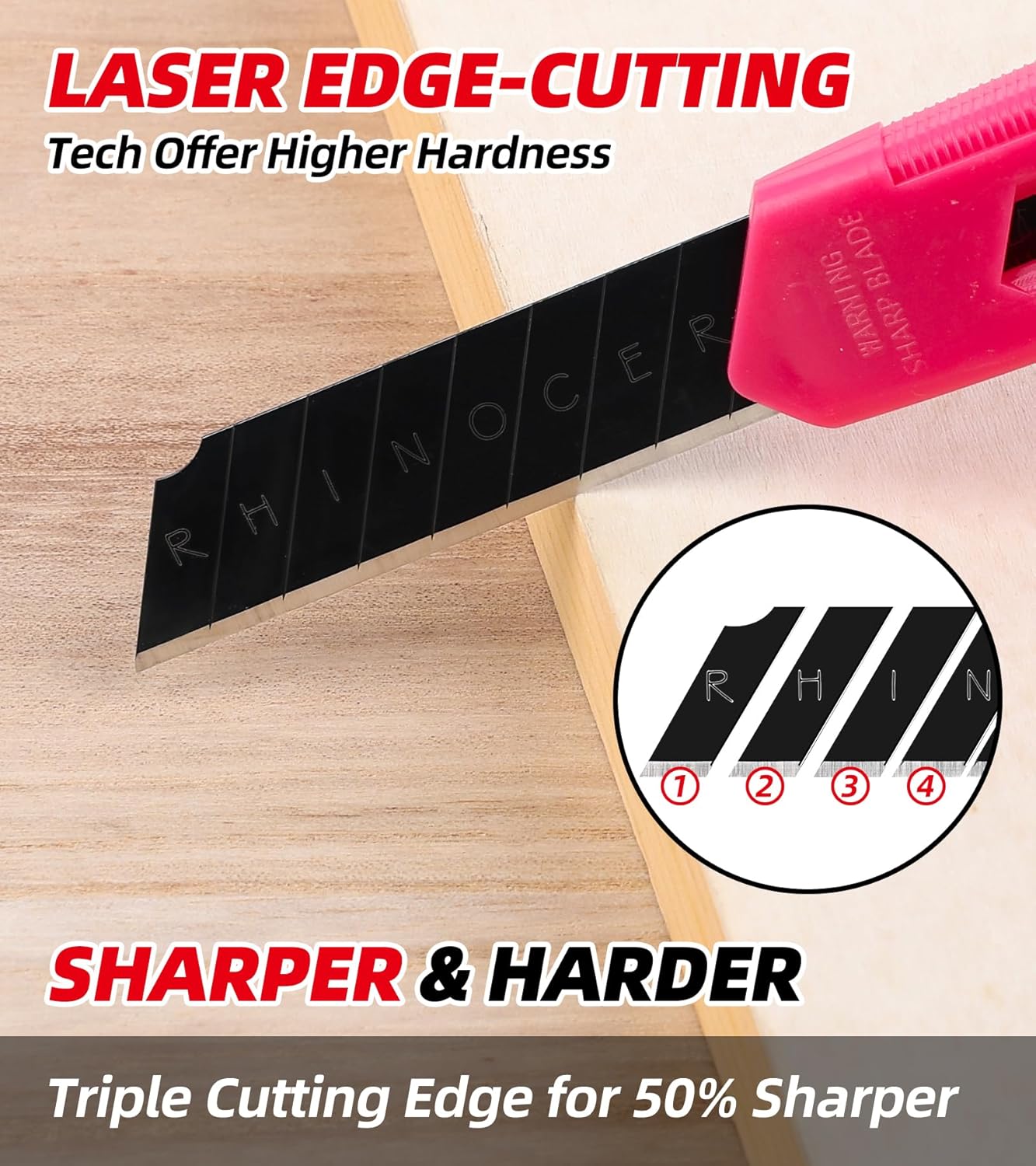 18mm Snap Off Blades SK5 Utility Knife Retractable, Box Cutter Blades, 100pc