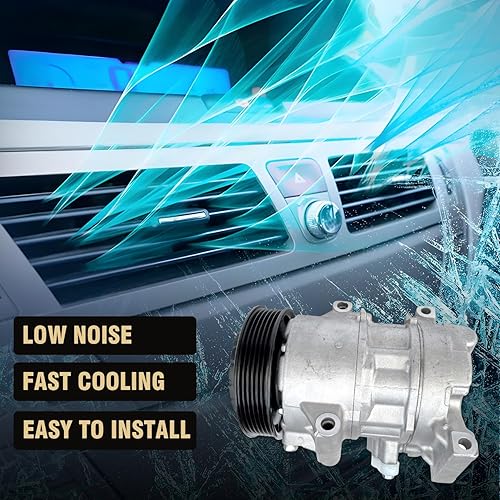Miniatura 67 de Compresor de aire acondicionado AC para Ford Police Interceptor Utility 2013-2015, Ford Explorer 2011-2015, con embrague de A/C, compresor de CA