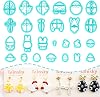 Tainsky Easter Clay Cutters, 26 Shapes Easter Polymer Clay Cutters for Earrings Making, Easter Eggs Polymer Clay Cutters& Studs for Earrings, Rabbit Clay Cutters for Polymer Clay Jewelry B
