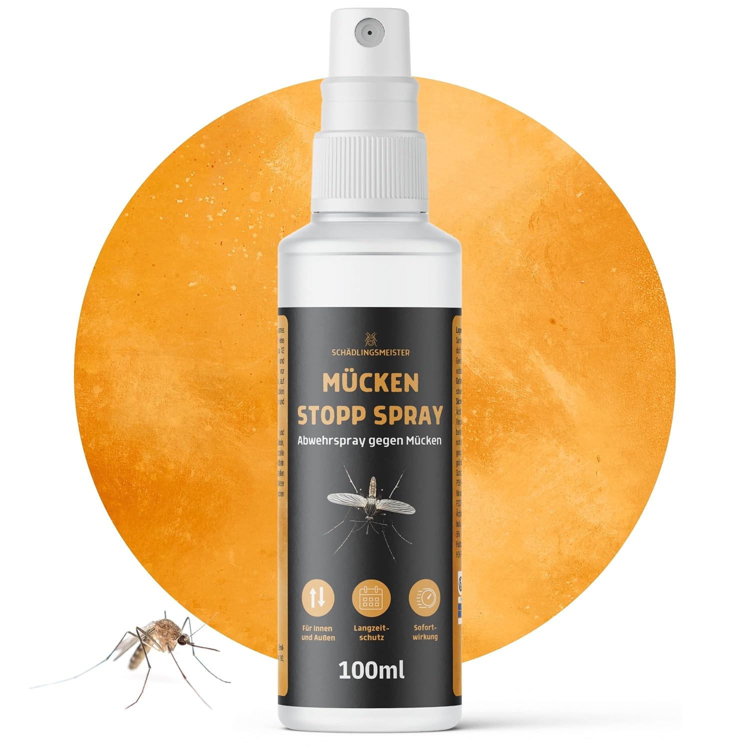 Mosquito Stop Spray - 100 ml - Mosquito Spray for Home & Surfaces - Highly Concentrated - Long-Term Effect - For Indoor & Outdoor Use - Anti Mosquito Spray - Mosquito Repellent - Mosquito Repellent Spray
