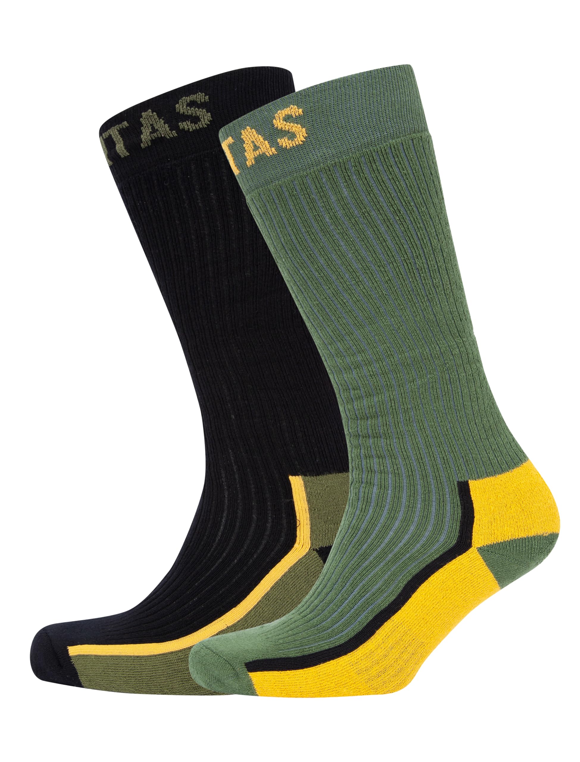 Navitas Coolmax Boot Socks for Men & Women, 2-Pack Moisture Wicking Walking Socks, Cushioned Thermal Breathable Work & Fishing Boot Socks, Size UK 7-11