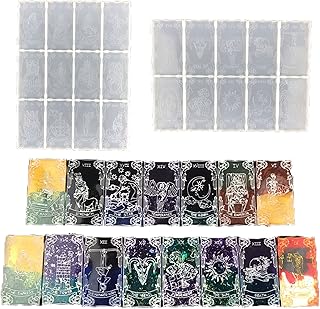 Tarot Cards Resin Molds 22 Different Major Arcana Cards Molds Tarot Card Set Epoxy Resin Casting Mold for DIY Tarot Cards,Keychain,Resin Jewelry,Pendant