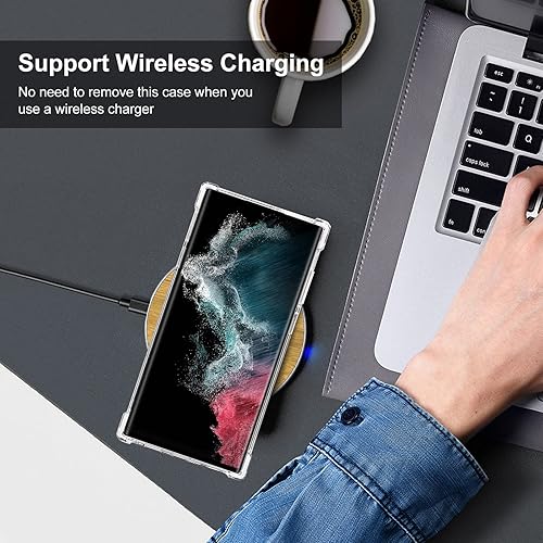 Miniatura 4 de Funda para Samsung Galaxy S22 Ultra, Samsung S22 Ultra 5G, a prueba de golpes, transparente, delgada, suave, de silicona TPU protectora para Samsung