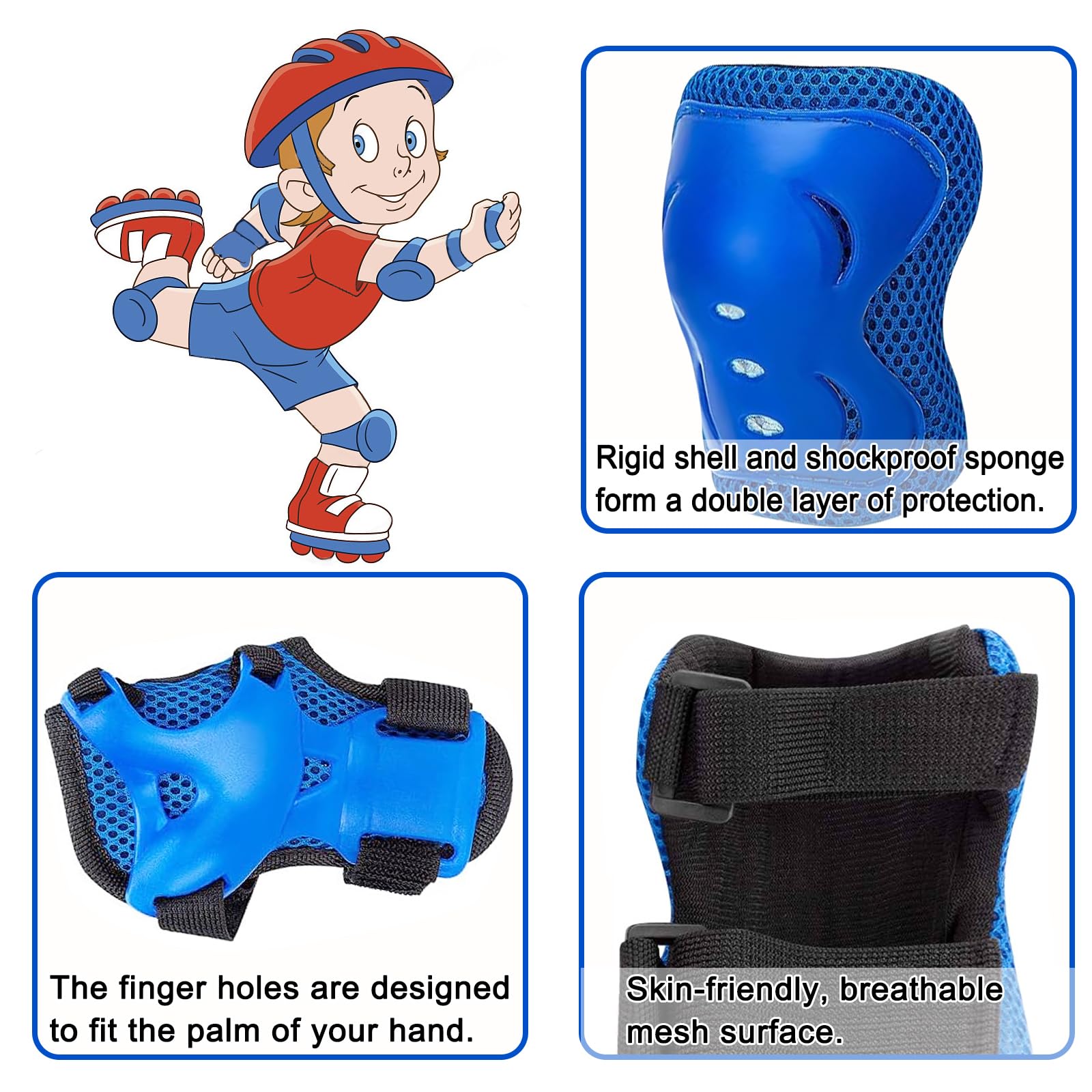 Knee Pads for Kids Protective Gear Set, Knee Pads, Elbow Pads - Image 4
