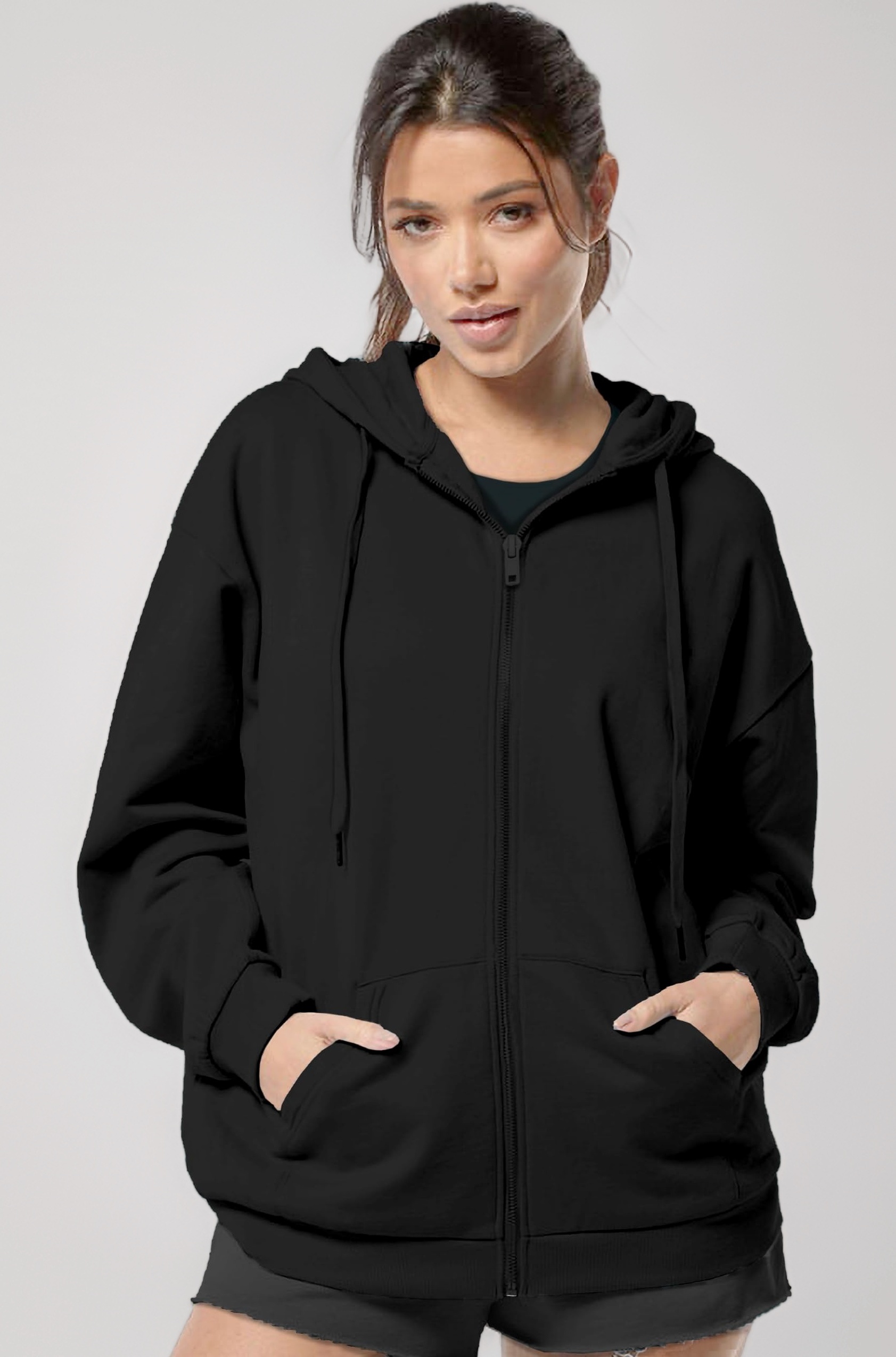 FUNKY MONKEY - Women's Cute Hoodies Teen Girl Winter Jacket Sweatshirts Casual Drawstring Clothes Zip Up Hoodie with Pocket