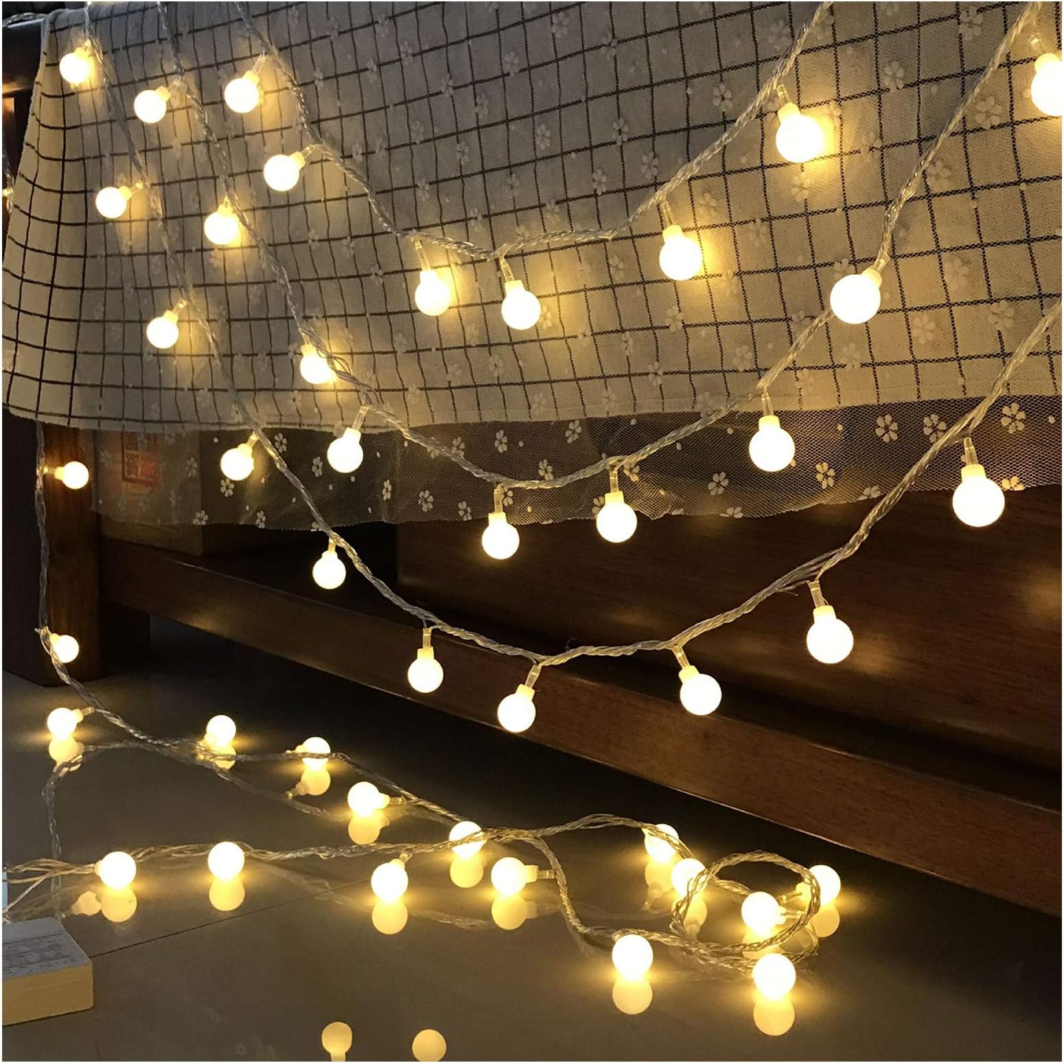 ALAIX Outdoor Ramadan String Lights Battery Operated Fairy Lights Sepak Takraw String Starry Lamp Decoration Lamp - Warm White