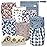 Nora\'s Nursery Cloth Diapers 7 Pack with 7 Inserts & 1 Wet Bag - Waterproof Cover, Washable, Reusable & One Size Adjustable Pocket Diapers for Newborns and Toddlers - Winter Waddle