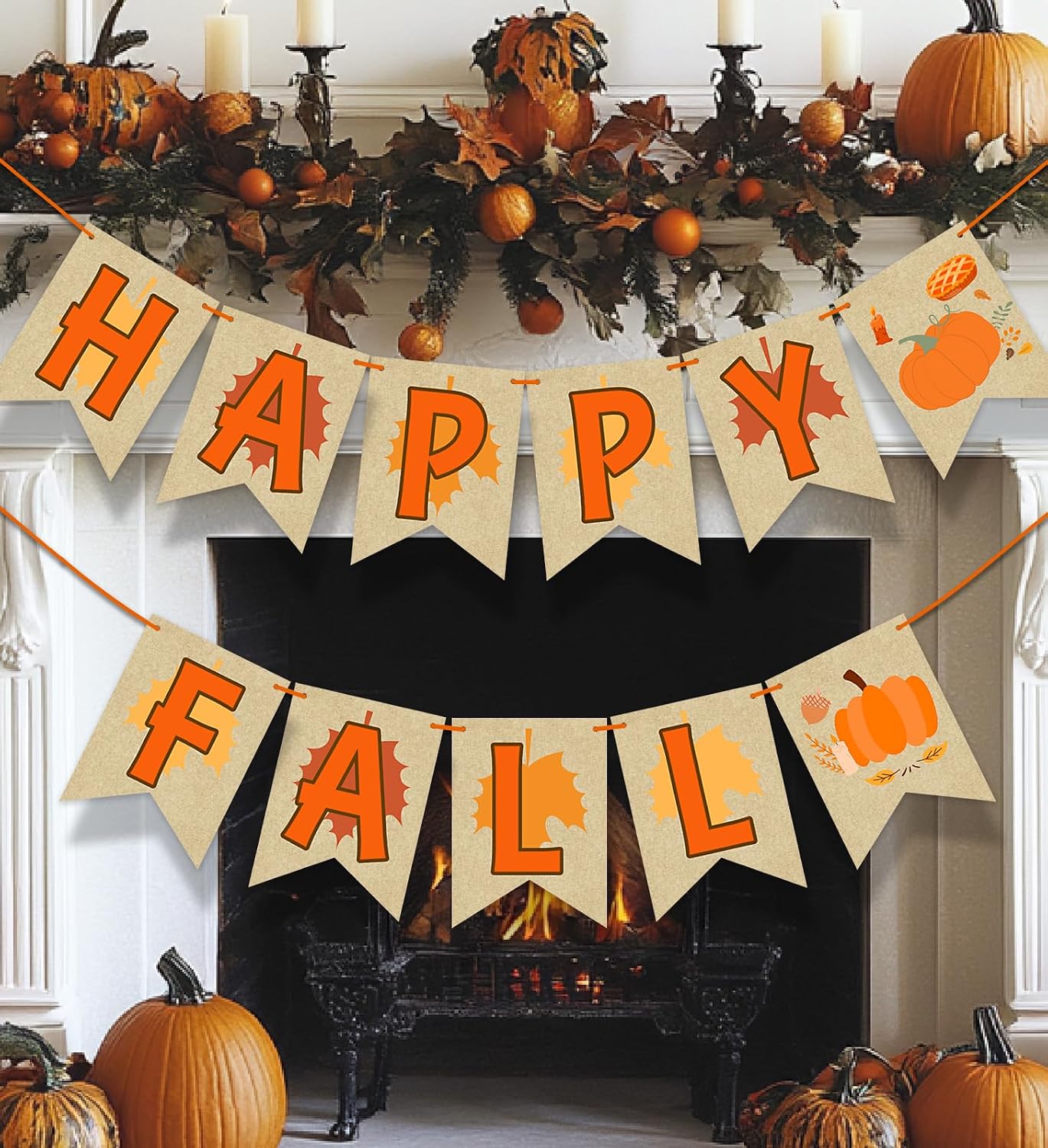 Fall Decorations for Home,Happy Fall Banner,Thanksgiving Party Decoration