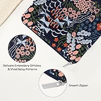Vista 5 de Dadanism Funda acolchada bordada de margaritas para Kindle Paperwhite, 7" Kindle Colorsoft Signature Edition, funda protectora para Kindle Oasis