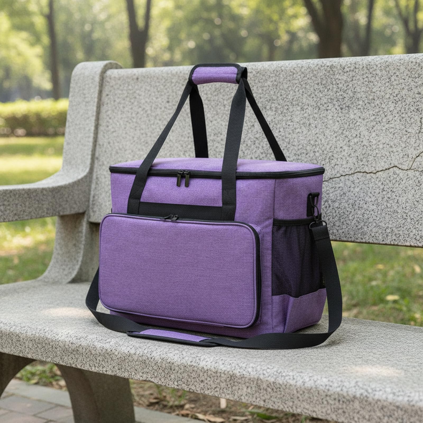 Estuche para Máquina Coser Resisn |, Funda para Máquina coserjunto Bolsillos, Reforzada, Viajes, Gris