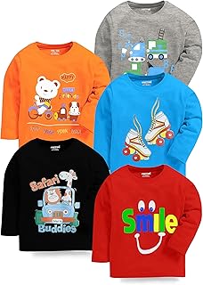 Kuchipoo Boys Full Sleeves Regular Fit Cotton T-Shirt