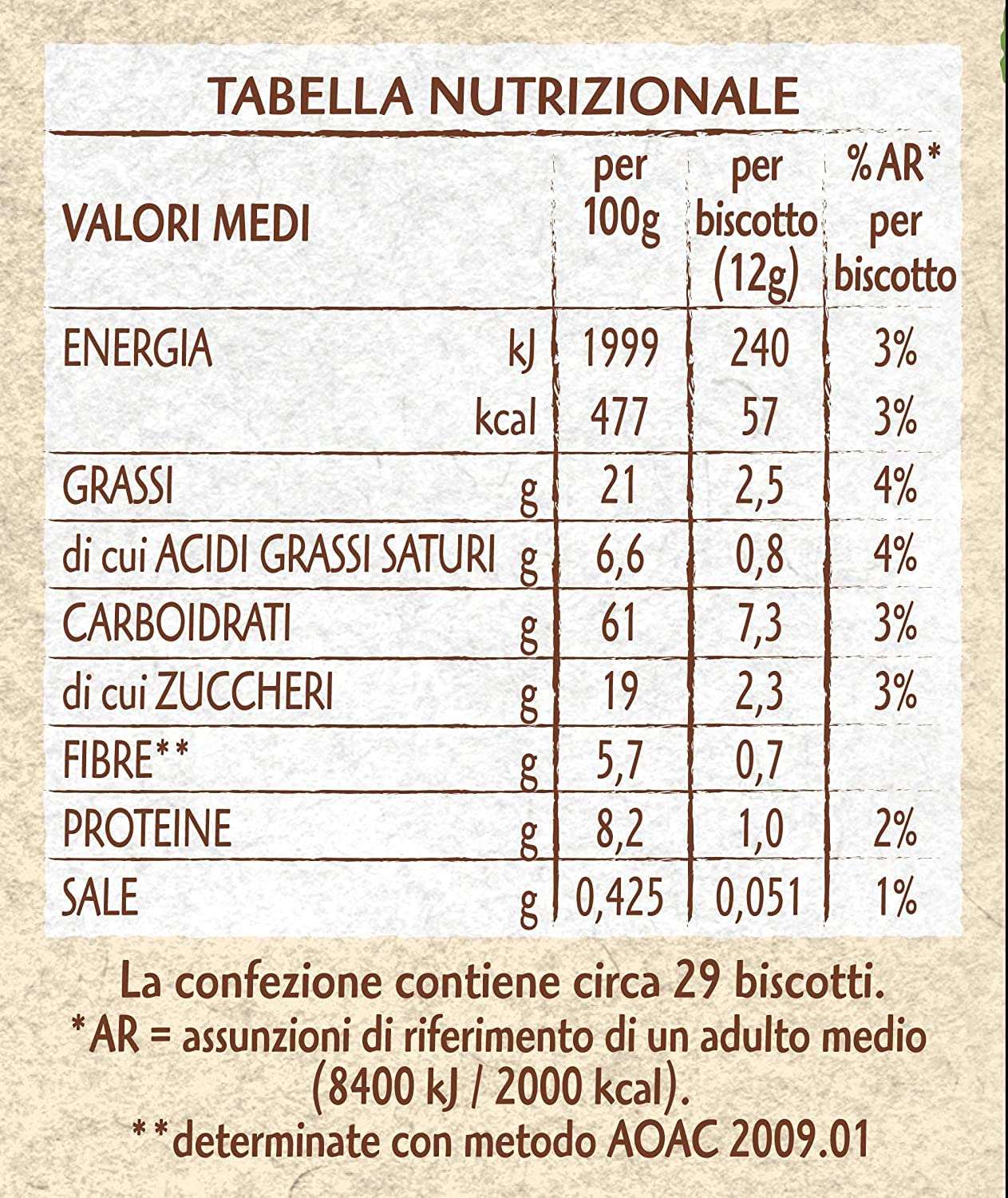 12 galletas Pavesi Gocciole Wild Integrali con harina integral, 350 g, galletas