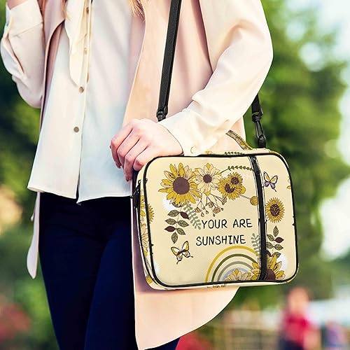 Miniatura 3 de Vodetik Fundas para la Biblia de girasol para niñas, mujeres, niños, funda de Biblia floral con asas y correa para el hombro, fundas de Biblia con