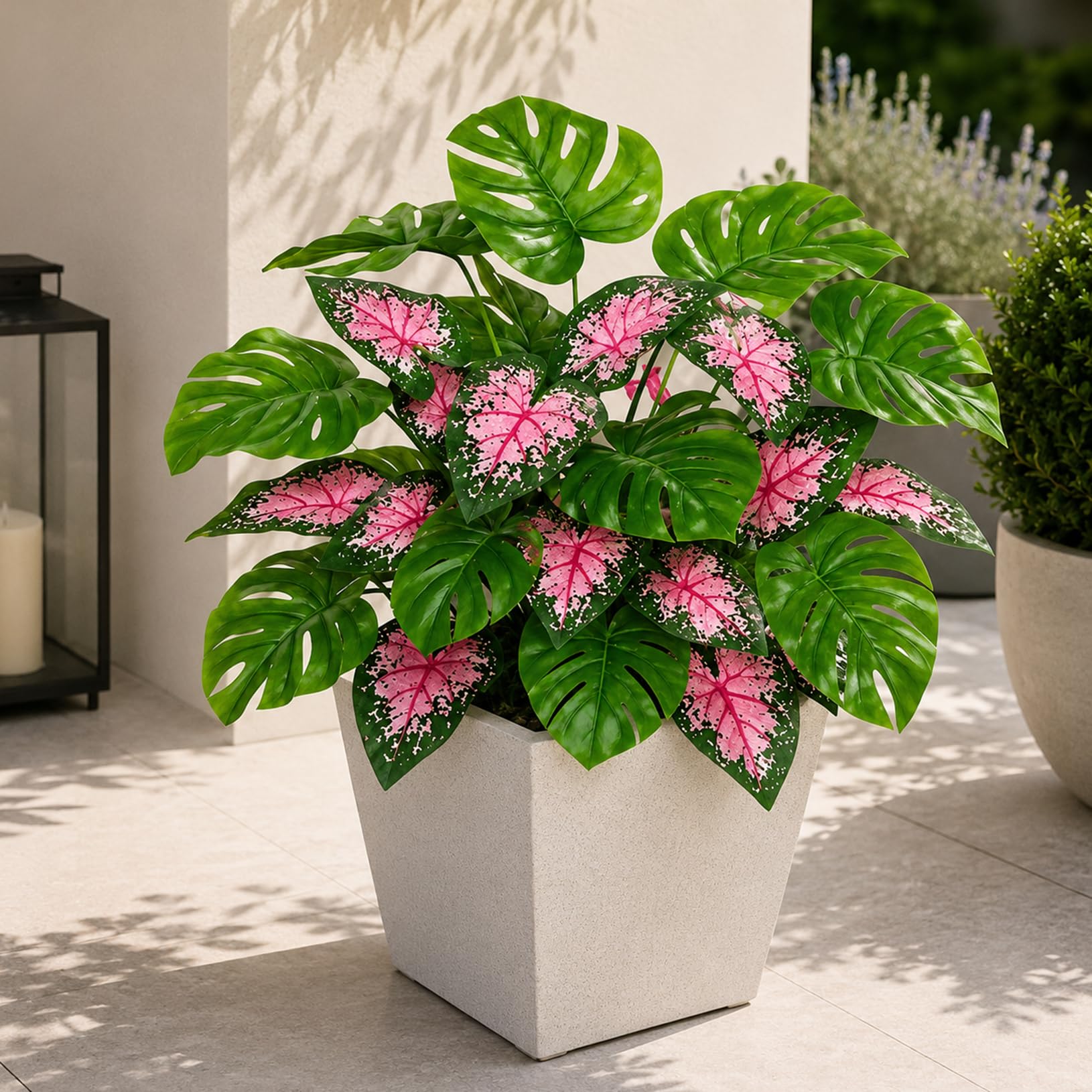ATAVSADN Artificial Plants for Outdoors UV Resistant Fake Plants for Indoor Decor, Porch, Patio 1Pack,One Size