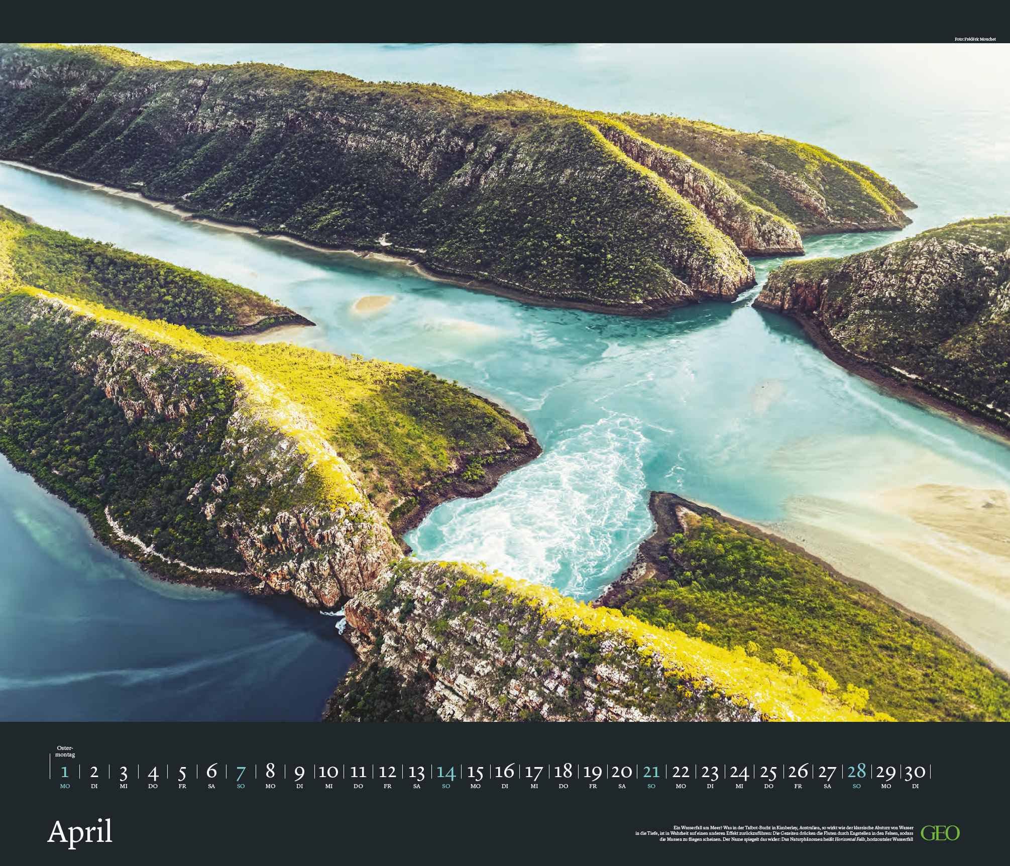 GEO Edition: Kräfte der Natur 2024 - Wand-Kalender - Poster-Kalender - 70x60, Mittel