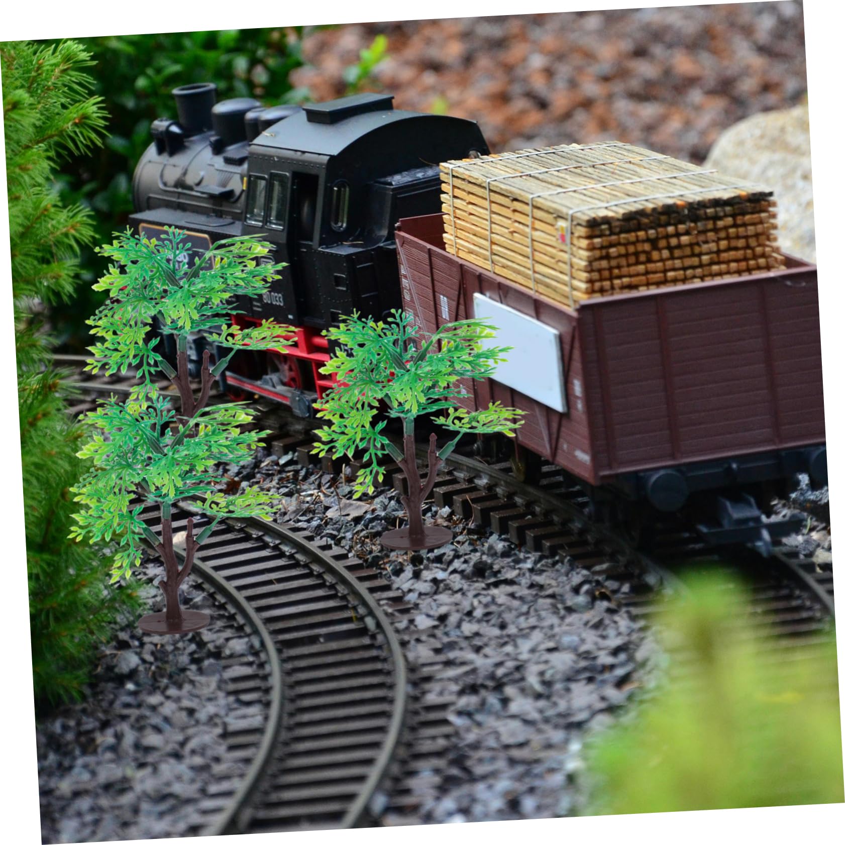 Operitacx 3 Juegos De Árboles Artificiales Modelo De Paisaje Miniatura Árboles Verdes 10 Unidades X 3