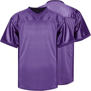 MESOSPERO Blank Mesh Football Jersey T-Shirt - Breathable Practice Sports Jersey Black White Red 100% Polyester